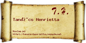 Tanács Henrietta névjegykártya