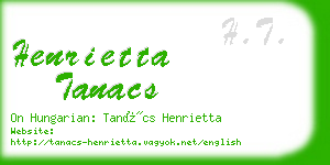 henrietta tanacs business card